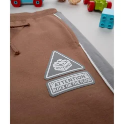 Prenatal Pantalón niño marrón con bandas laterales