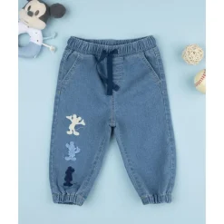 Prenatal Pantalón vaquero de niño con parche de Mickey Mouse