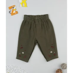 Prenatal Pantalón verde de niña con bordados* Recién Nacido·Ropa Y Accesorios|Ropa Y Accesorios·Pantalones Y Petos