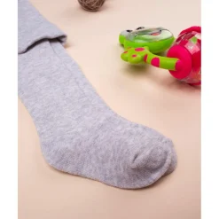 Prenatal Pantimedias de algodón gris claro jaspeado