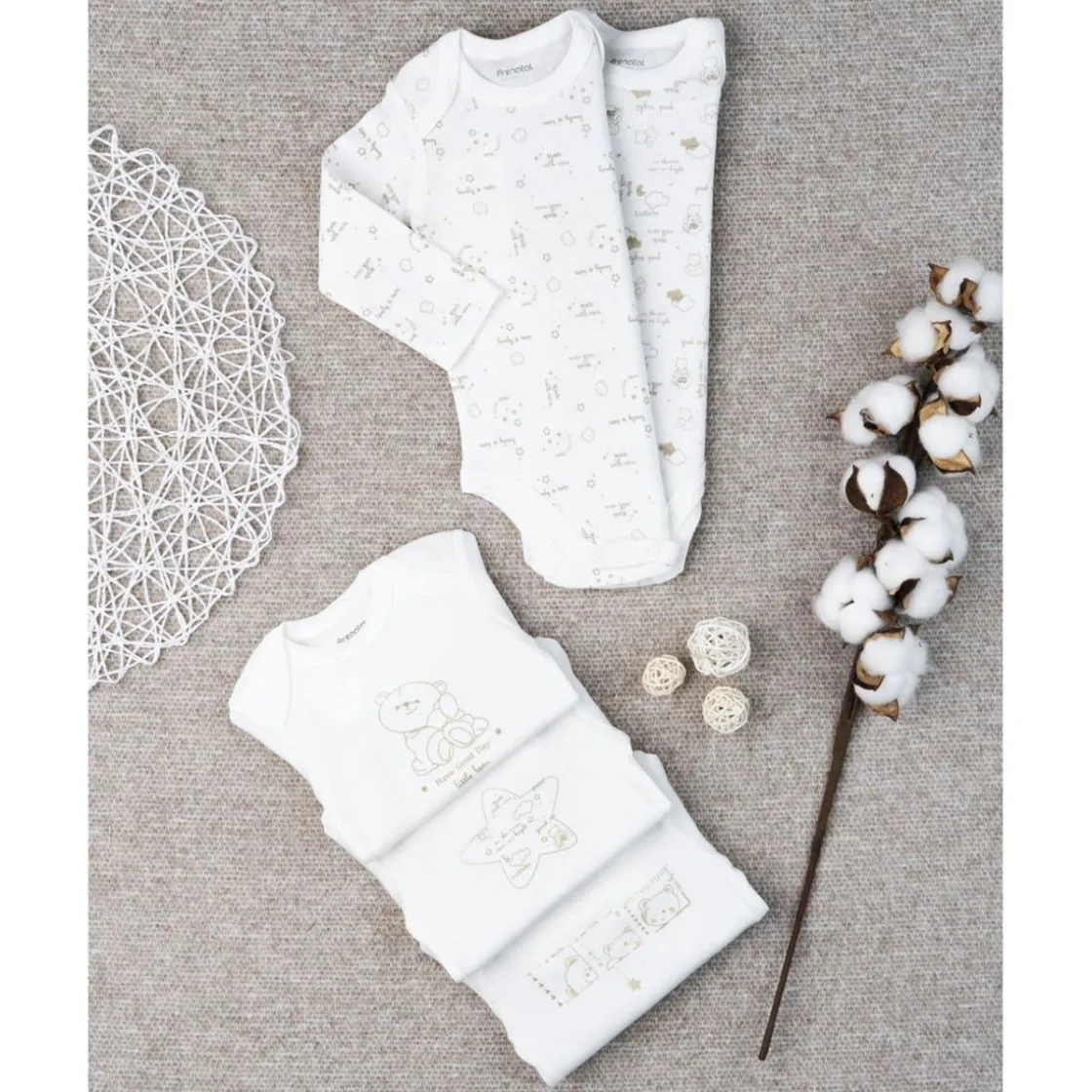 Prenatal Paquete 5 body unisex oro* Recién Nacido·Ropa Y Accesorios|Ropa Y Accesorios·Bodies