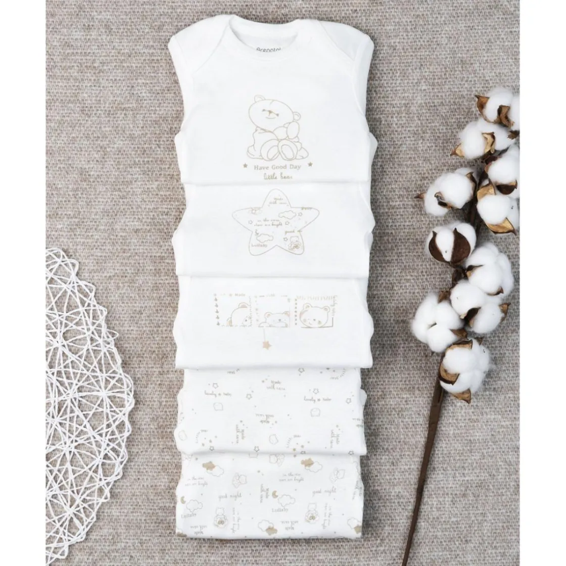 Prenatal Paquete 5 body unisex oro* Recién Nacido·Ropa Y Accesorios|Ropa Y Accesorios·Bodies