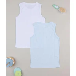 Prenatal Paquete 2 camisetas de tirantes anchos blanco/azul