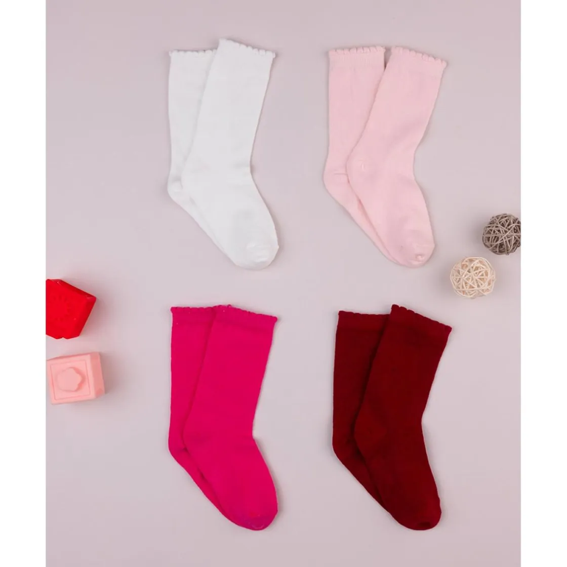 Prenatal Paquete de 4 calcetines altos para niña* Calzado Y Accesorios·Accesorios Y Complementos