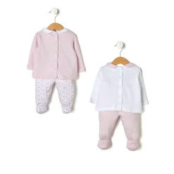 Prenatal Paquete de 2 conjuntos rosa y blanco con camiseta y polainas* Recién Nacido·Ropa Y Accesorios|Ropa Y Accesorios·Conjuntos