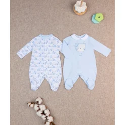 Prenatal Paquete de 2 mamelucos azules y blancos con estampado de osito* Ropa Y Accesorios·Peleles|Recién Nacido·Ropa Y Accesorios
