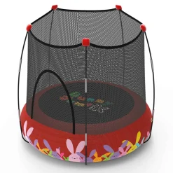 DEVESSPORT Parque de juegos con cama elástica Rojo