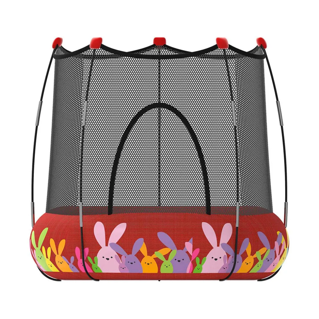 DEVESSPORT Parque de juegos con cama elástica Rojo