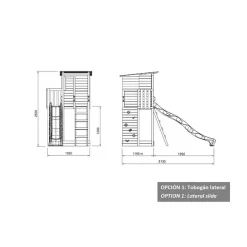 MASGAMES Parque juegos infantil de madera Taga* Columpios