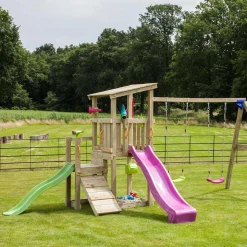 MASGAMES Parque juegos infantil de madera Cascade con columpio doble* Columpios