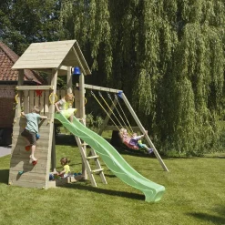 MASGAMES Parque juegos infantil de madera Belvedere con columpio doble* Columpios