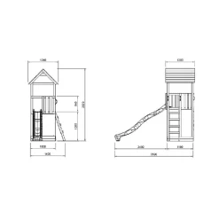 MASGAMES Parque juegos infantil de madera Tibidabo