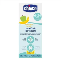 CHICCO Pasta de dientes con flúor - Sabor manzana/plátano* Cuidado·Dentición