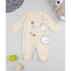 Prenatal Pelele bebé beige jirafa/león