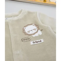 Prenatal Pelele de terciopelo bebé beige 