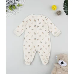 Prenatal Pelele de terciopelo beige con estampado animalitos* Ropa Y Accesorios·Peleles|Recién Nacido·Ropa Y Accesorios