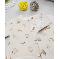 Prenatal Pelele de terciopelo beige con estampado animalitos* Ropa Y Accesorios·Peleles|Recién Nacido·Ropa Y Accesorios