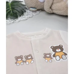 Prenatal Pelele unisex beige con ositos para recién nacido