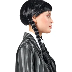 RUBIE'S Peluca con trenzas y flequillo