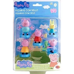 BIZAK Peppa Pig - Pack 5 sellos* Coleccionables Y Mini Mundos