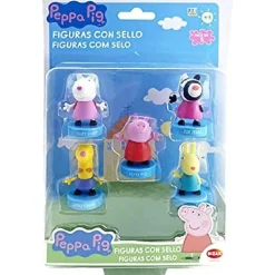 BIZAK Peppa Pig - Pack 5 sellos* Coleccionables Y Mini Mundos