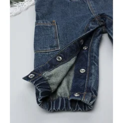 Prenatal Peto denim con tirantes para niño