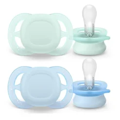 AVENT Philips - 2 chupetes Ultra Start niño azul y verde (0-2m)