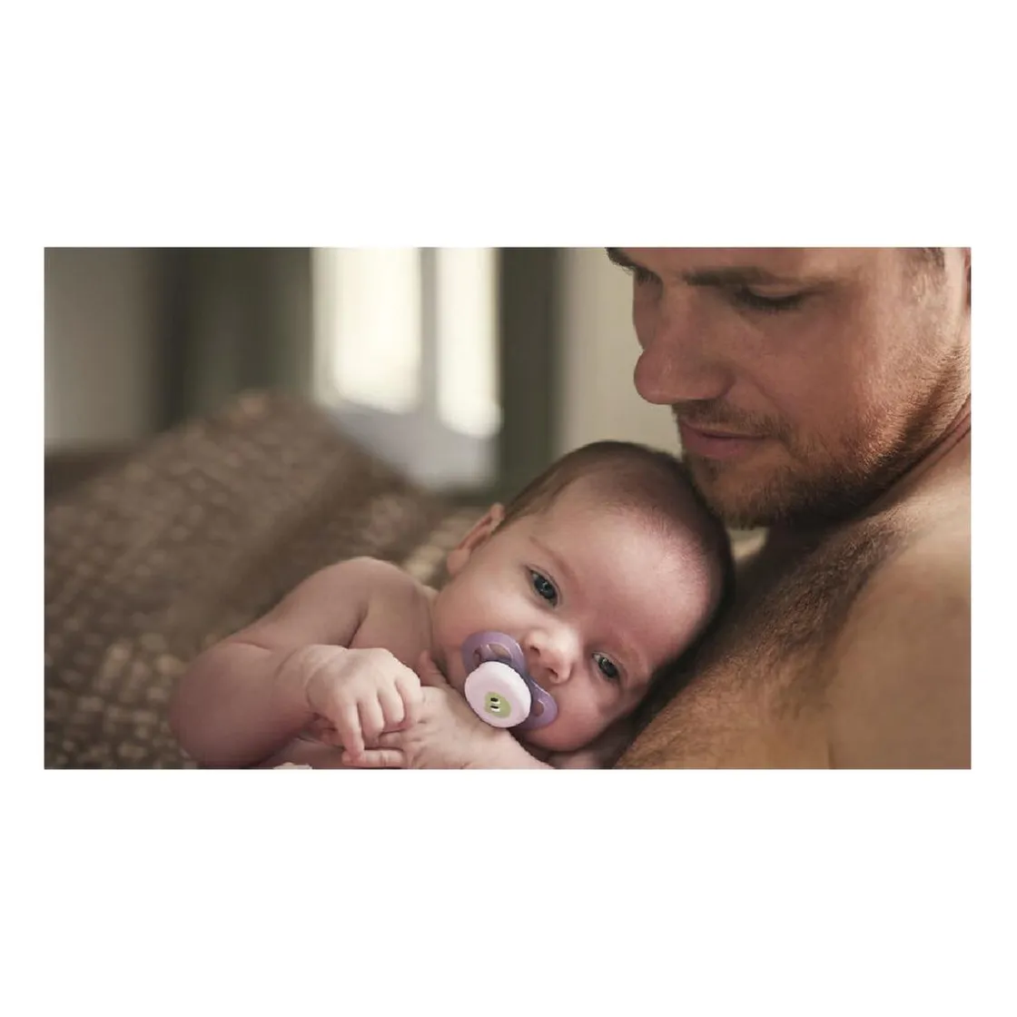 AVENT Philips - 2 chupetes Ultra Start niña lila y amarillo (0-2m)