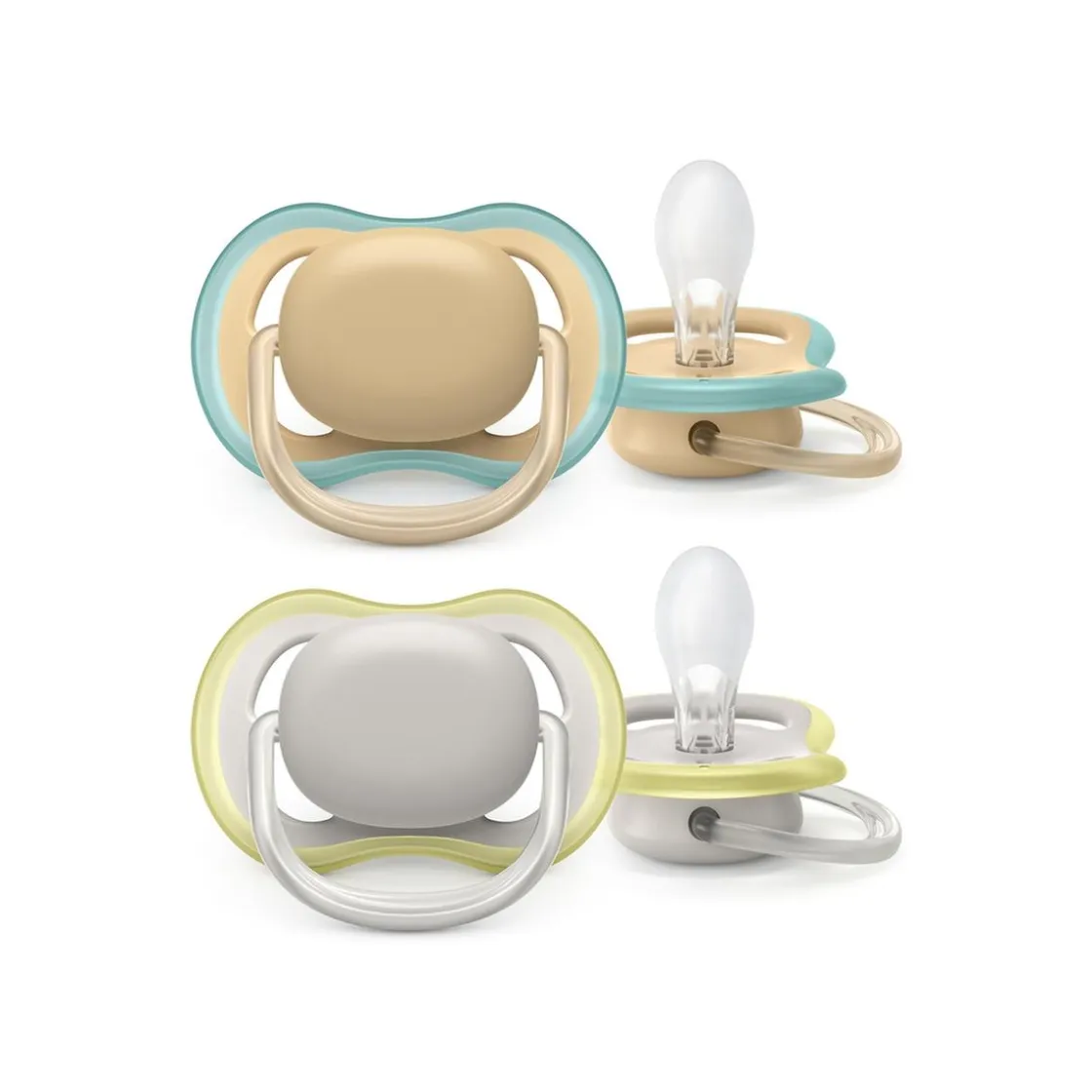 AVENT Philips - Chupetes ultra air 0-6 meses gris/marrón