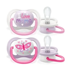 AVENT Philips - Pack 2 chupetes ultra air collection 0-6m rosa - Mamá