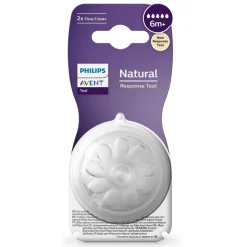 AVENT Philips - Pack de 2 tetinas Natural Response nivel 5 (+6m)