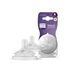 AVENT Philips - Pack de 2 tetinas Natural Response nivel 6 líquidos densos (+6m)