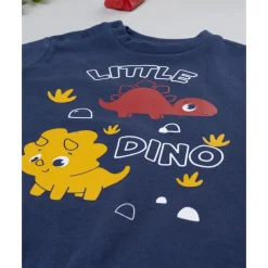 Prenatal Pijama azul y rojo con dinosaurio para niño