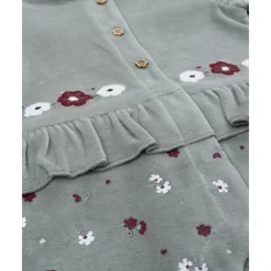 Prenatal Pijama de niña en terciopelo verde con flores* Ropa Y Accesorios·Peleles|Recién Nacido·Ropa Y Accesorios