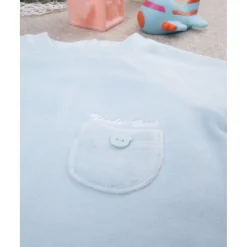 Prenatal Pijama de terciopelo niño azul claro osos