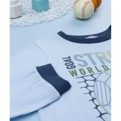 Prenatal Pijama dos piezas niño azul noche soccer