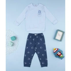 Prenatal Pijama dos piezas niño azul noche ositos