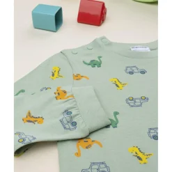 Prenatal Pijama dos piezas niño verde dinosaurios* Descanso Y Ropa Interior·Bebé 3-36 Meses