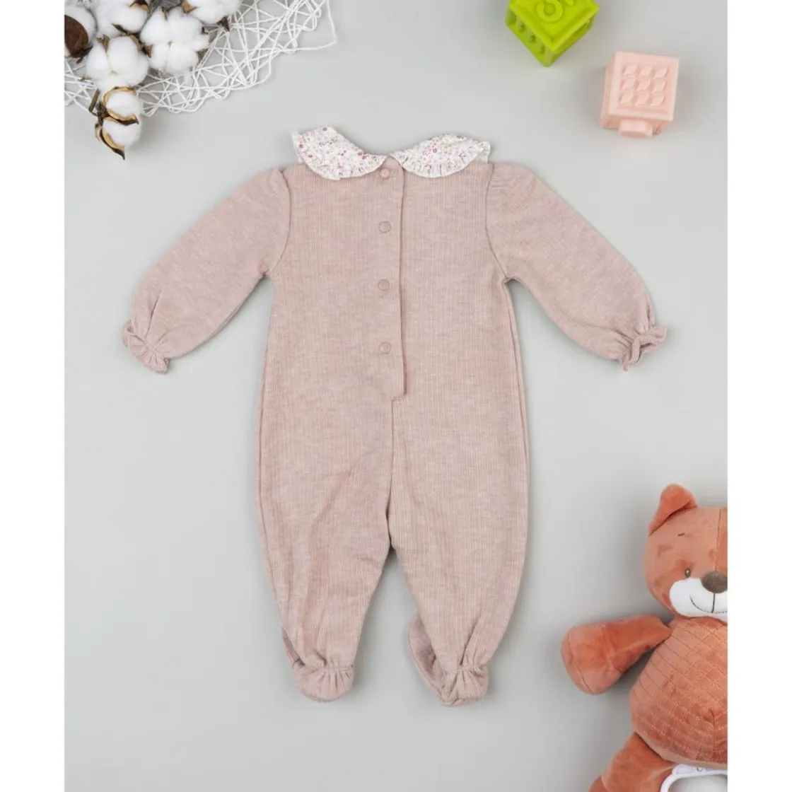 Prenatal Pijama en color rosa antiguo de bebé niña con patch de conejito* Ropa Y Accesorios·Peleles|Recién Nacido·Ropa Y Accesorios