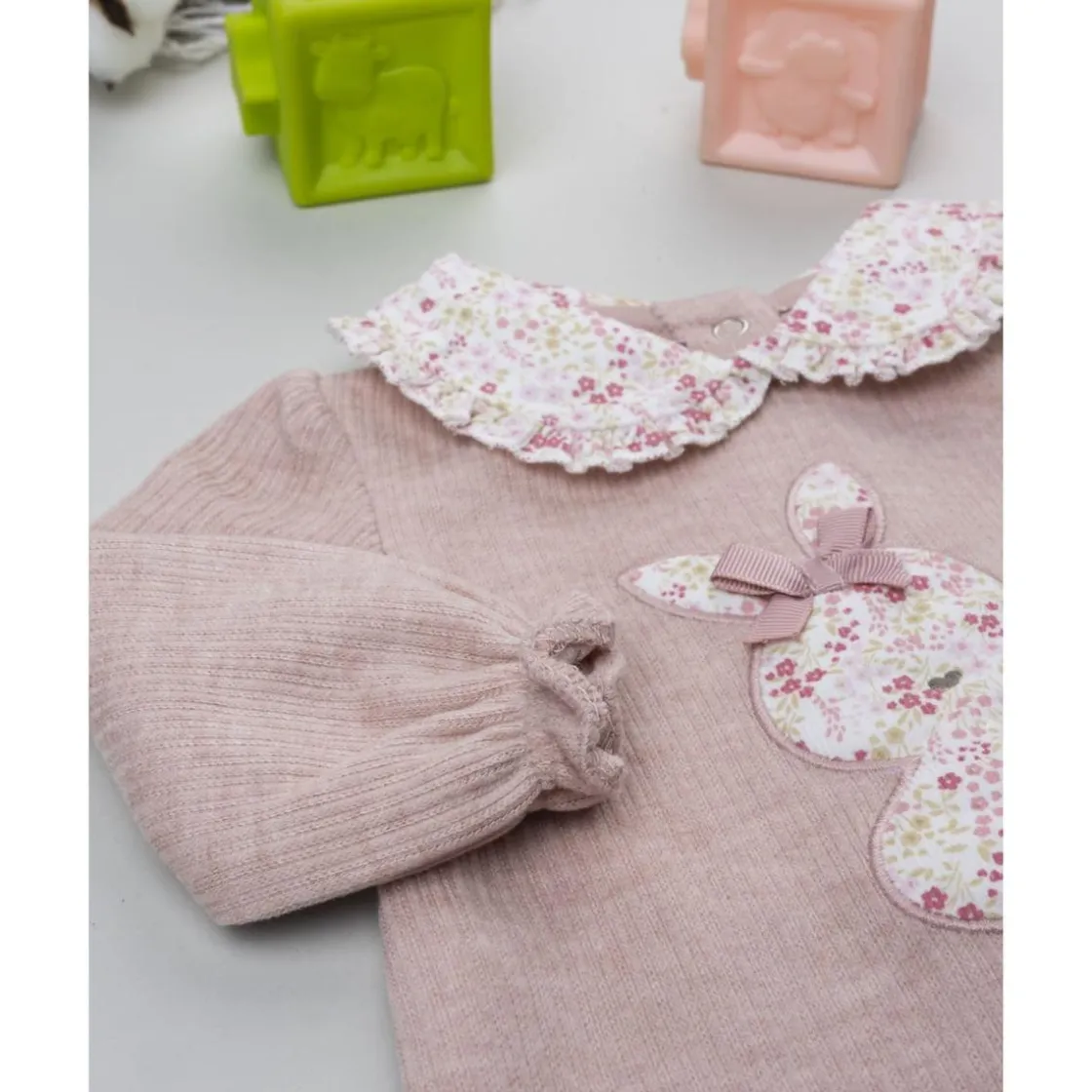 Prenatal Pijama en color rosa antiguo de bebé niña con patch de conejito* Ropa Y Accesorios·Peleles|Recién Nacido·Ropa Y Accesorios