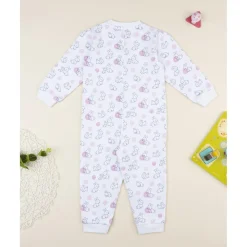 Prenatal Pijama enterizo blanco con conejitos para niña