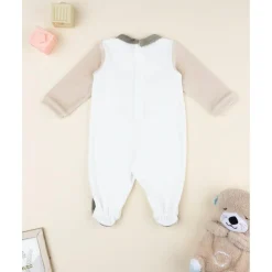 Prenatal Pijama entero bebé blanco/beige con osito* Ropa Y Accesorios·Peleles|Recién Nacido·Ropa Y Accesorios