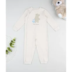 Prenatal Pijama entero niño beige con oso