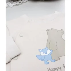 Prenatal Pijama entero niño beige con oso