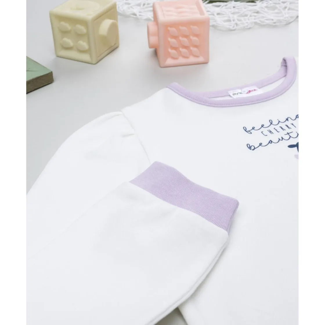 Prenatal Pijama niña blanco y violeta con cerezas* Descanso Y Ropa Interior·Infantil 2-10 Años