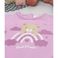 Prenatal Pijama niña rosa con arcoíris