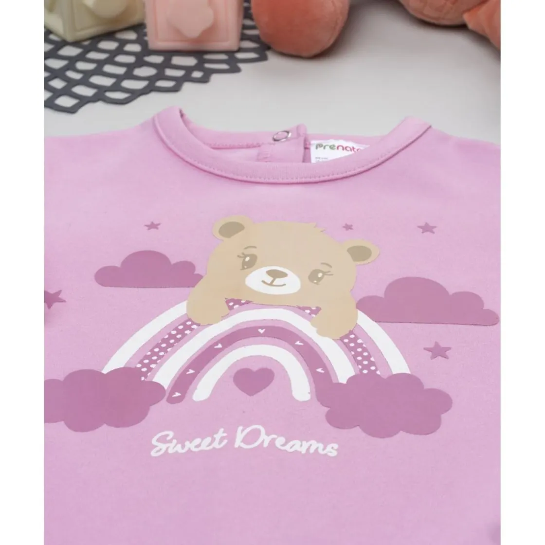 Prenatal Pijama niña rosa con arcoíris