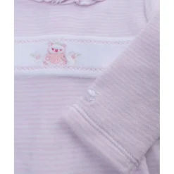 Prenatal Pijama niña rosa con osito bordado