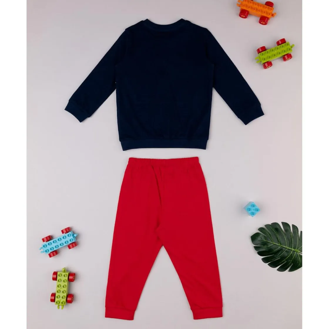 Prenatal Pijama niño azul/rojo coche