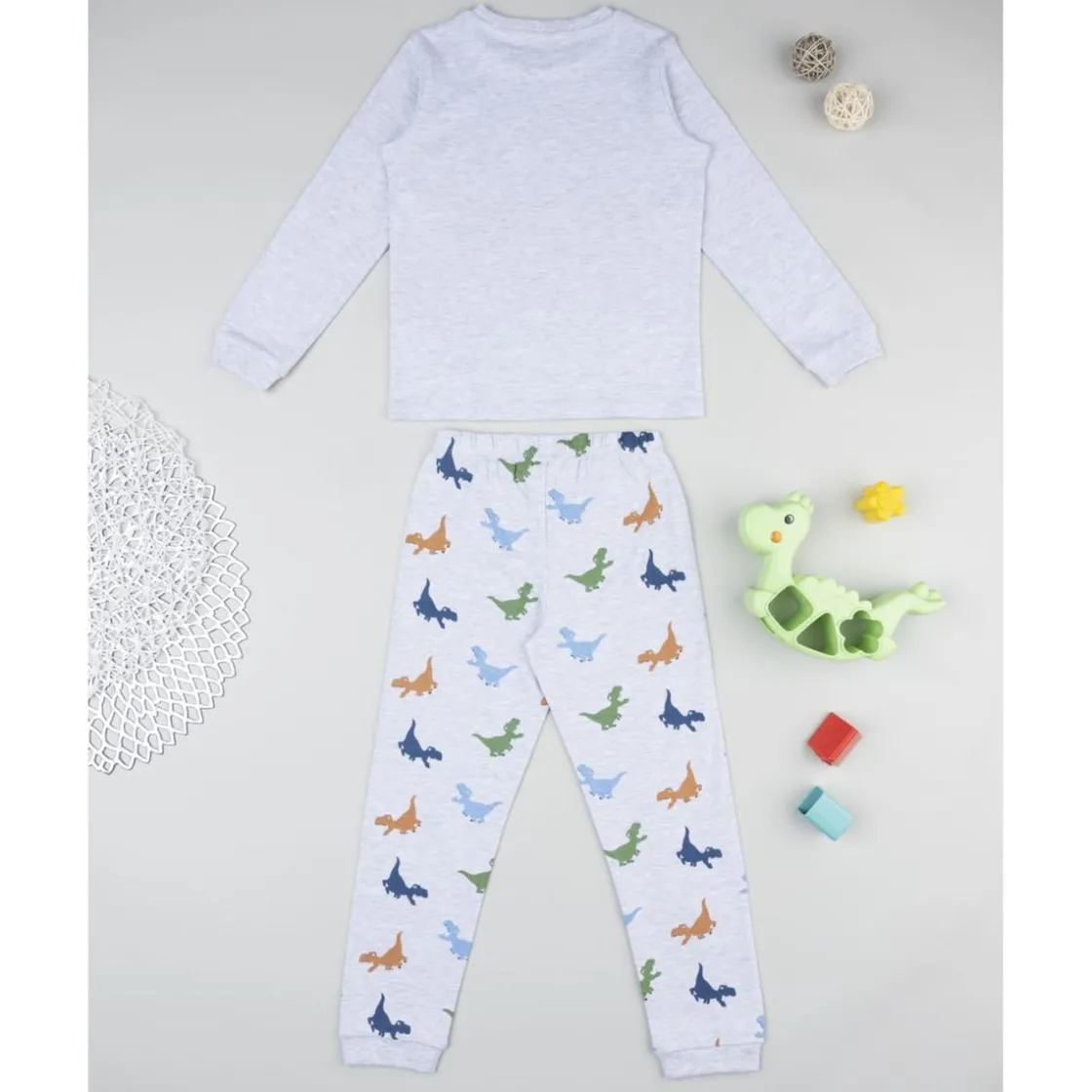 Prenatal Pijama niño gris dinosaurio